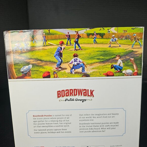 Brand New Boardwalk Puzzle Co "Up At Bat" One Thousand Pieces by Parker Hinckley - Picture 4 of 9